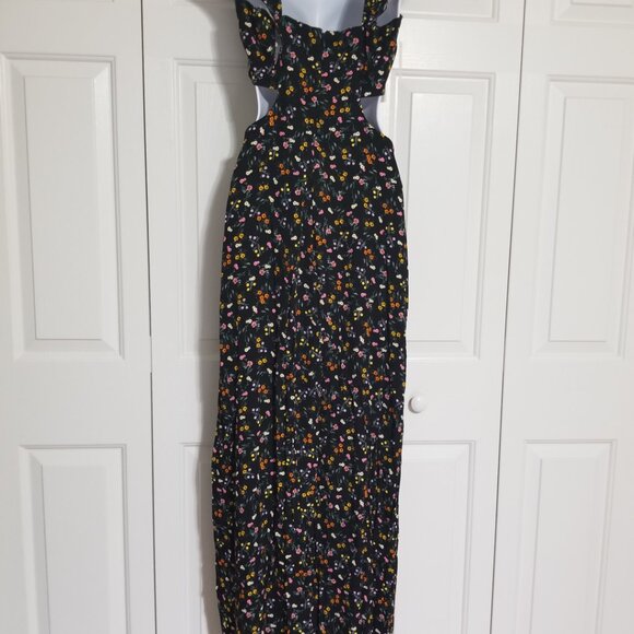 AFRM Alya Maxi Dress Noir Petite Fleur Size M NWT - Picture 3 of 5